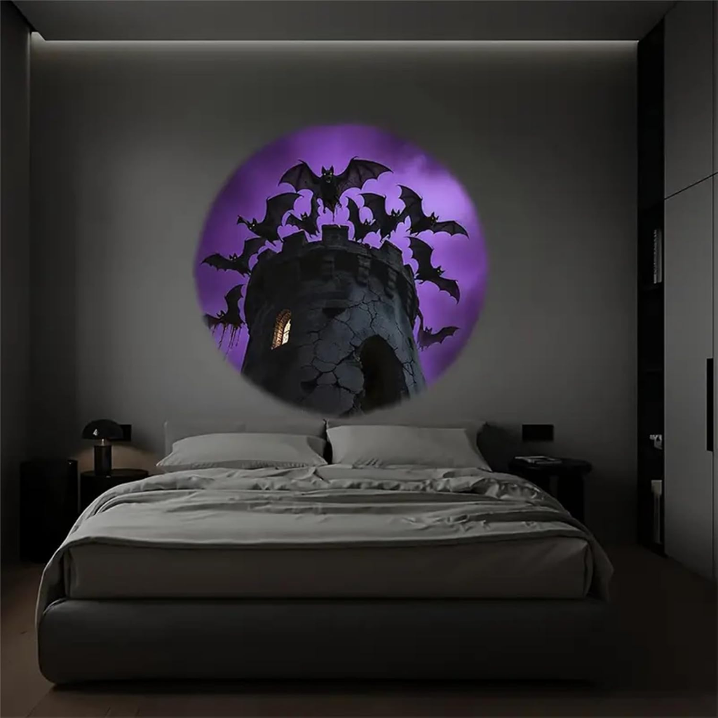 Lampara decorativa Hallowen, Lámpara LED USB Flexible de Proyección de Cielo Estrellado para Hogar, Dormitorio y Fiestas