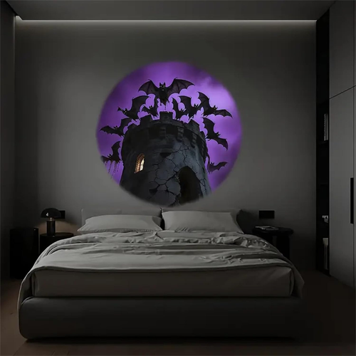 Lampara decorativa Hallowen, Lámpara LED USB Flexible de Proyección de Cielo Estrellado para Hogar, Dormitorio y Fiestas