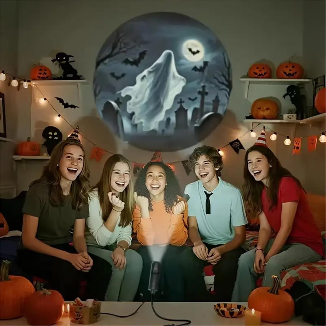 Lampara decorativa Hallowen, Lámpara LED USB Flexible de Proyección de Cielo Estrellado para Hogar, Dormitorio y Fiestas