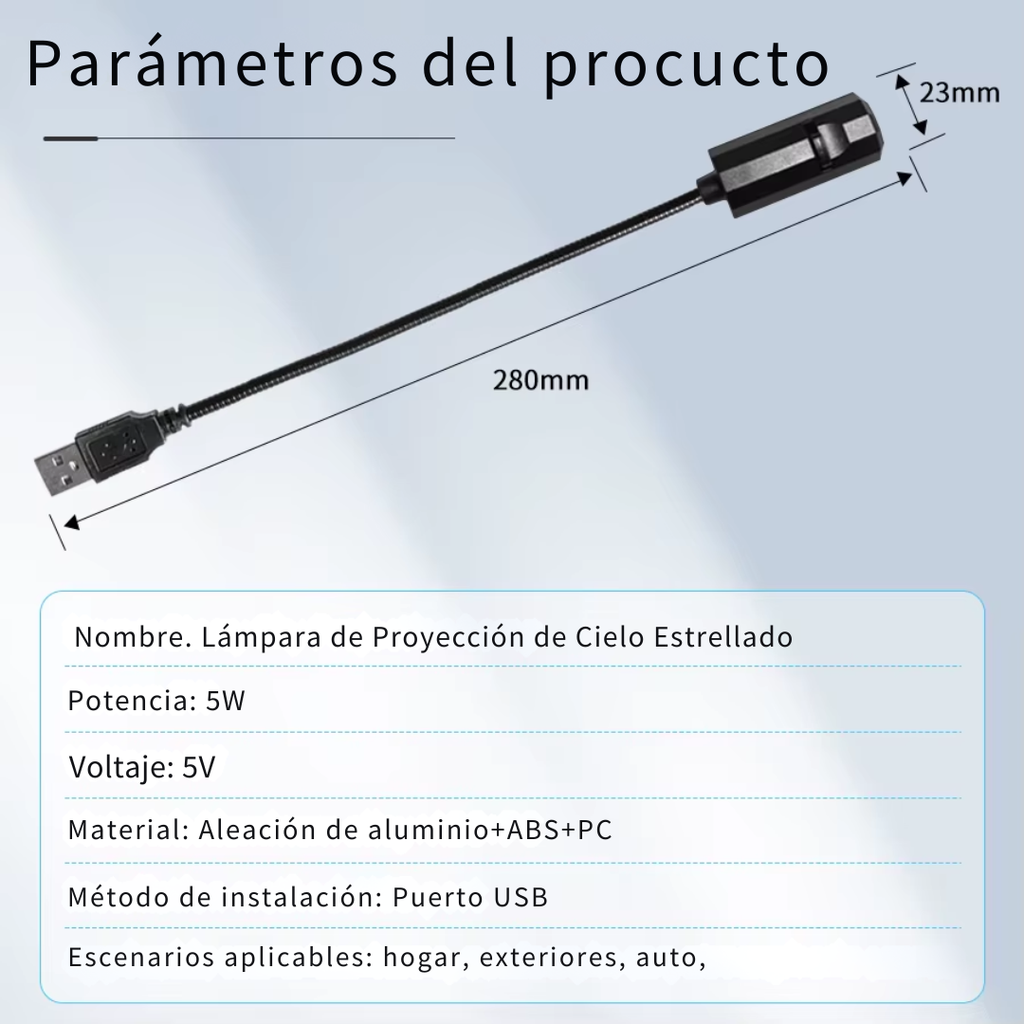 Lampara decorativa Hallowen, Lámpara LED USB Flexible de Proyección de Cielo Estrellado para Hogar, Dormitorio y Fiestas